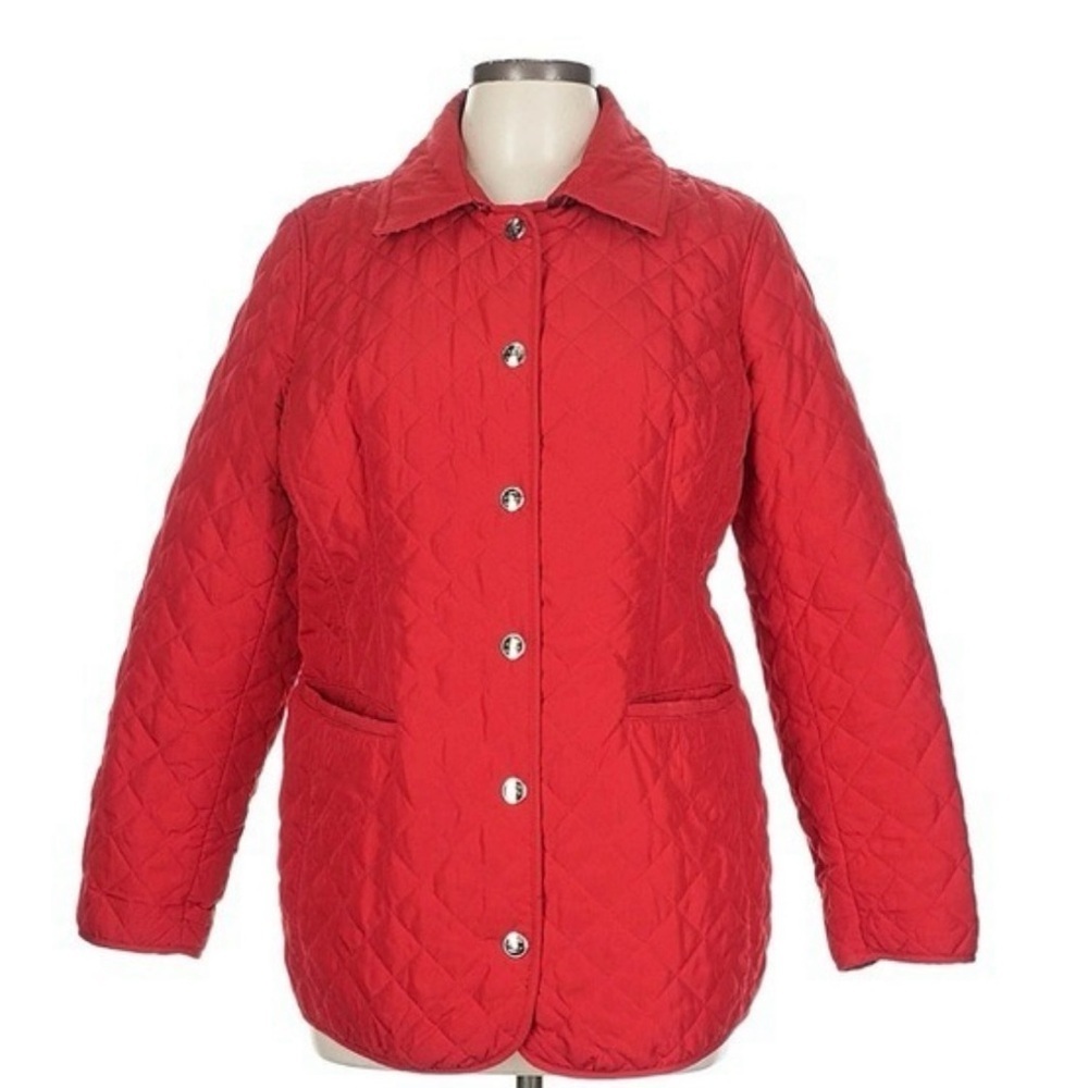 NWOT Chico's Modern Quilted Jacket - Red